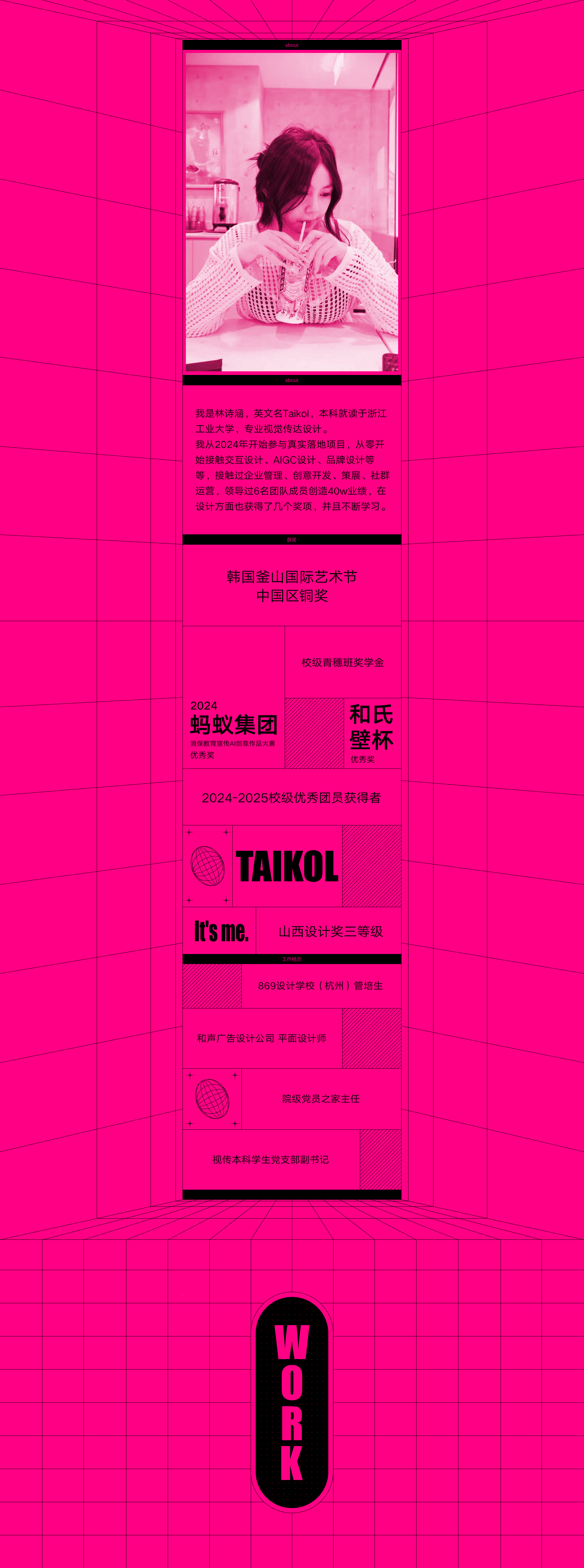 Taikol about page design